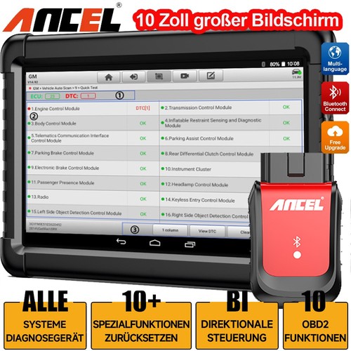 2026 ancel obd2 - x6,